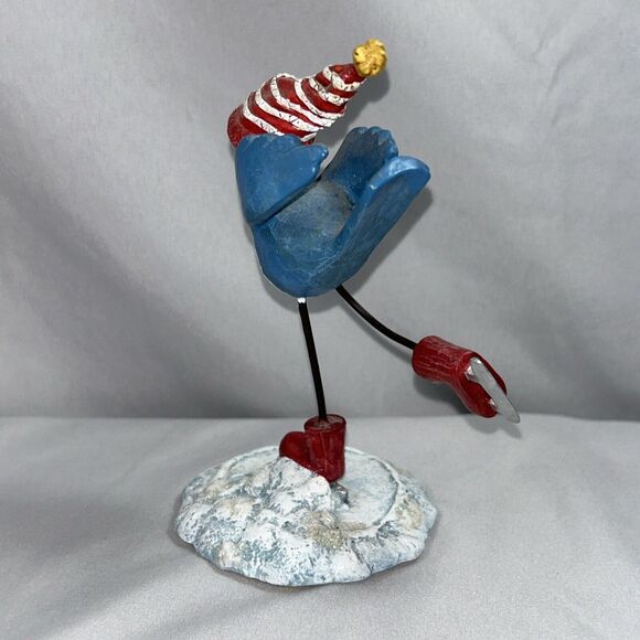 Russ Merrily We Tweet Along Blue Jay ice-skating bird Winter Collection - Picture 4 of 9